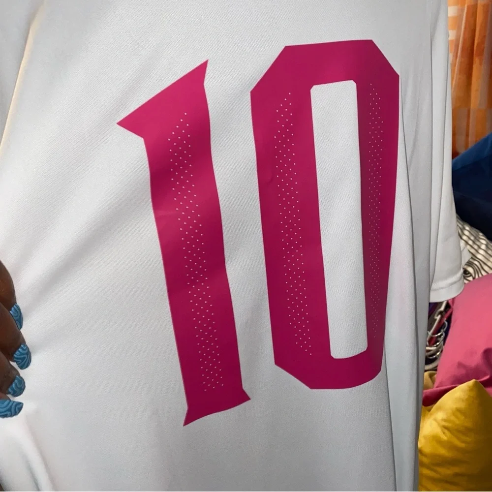 PUMA Size XXL Men's Retro White Pink Jersey - Picture 4 of 4